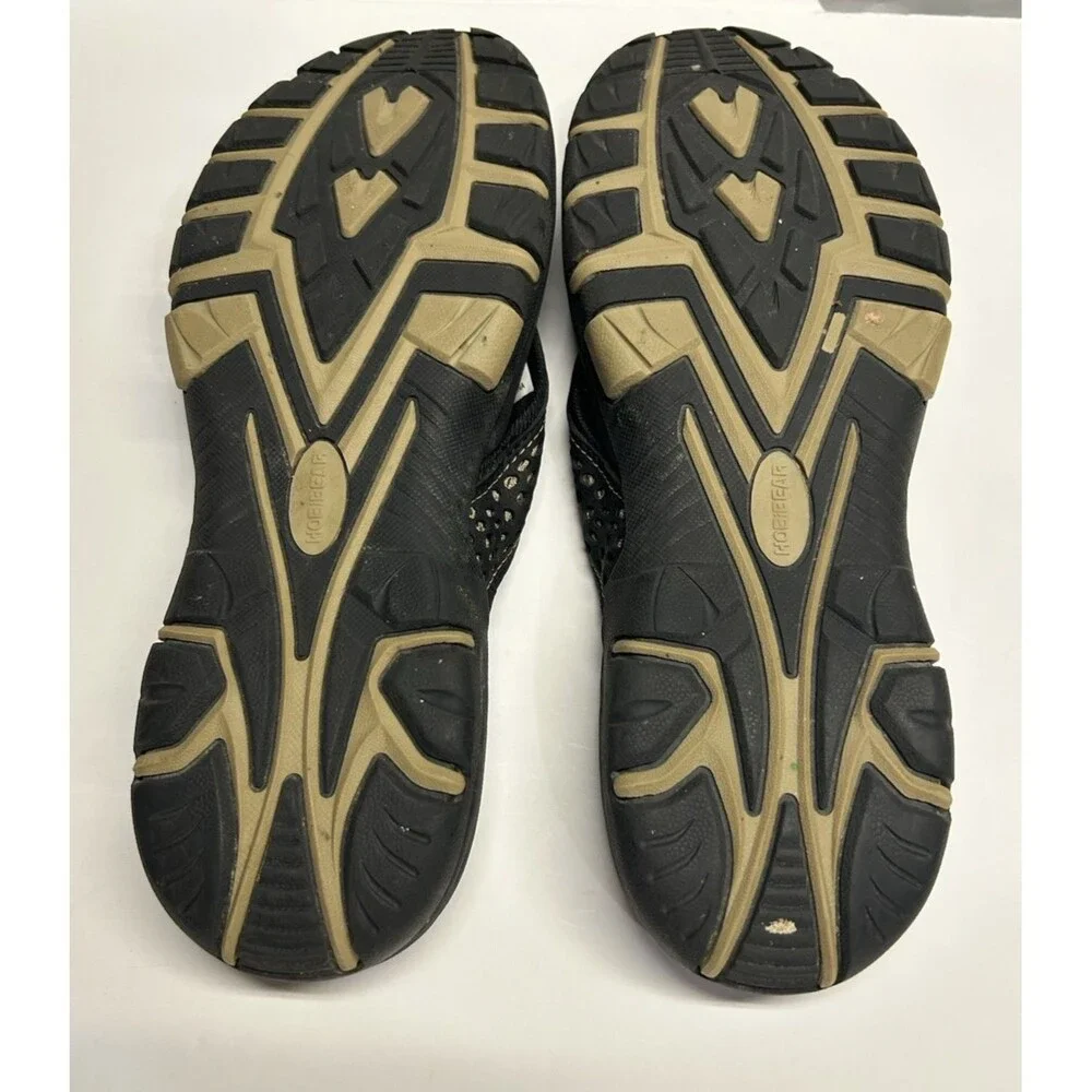 Black/Tan HobiBear Flip Flops Sport Thong Sandals Outdoor Beach EU 47 men 13